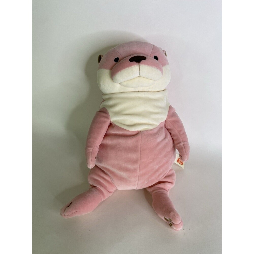 Shinada Global Otter Plush Mochi-KawaUso Pink Peach Stuffed Animal Toy Large